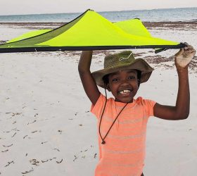 Kiting at the beach